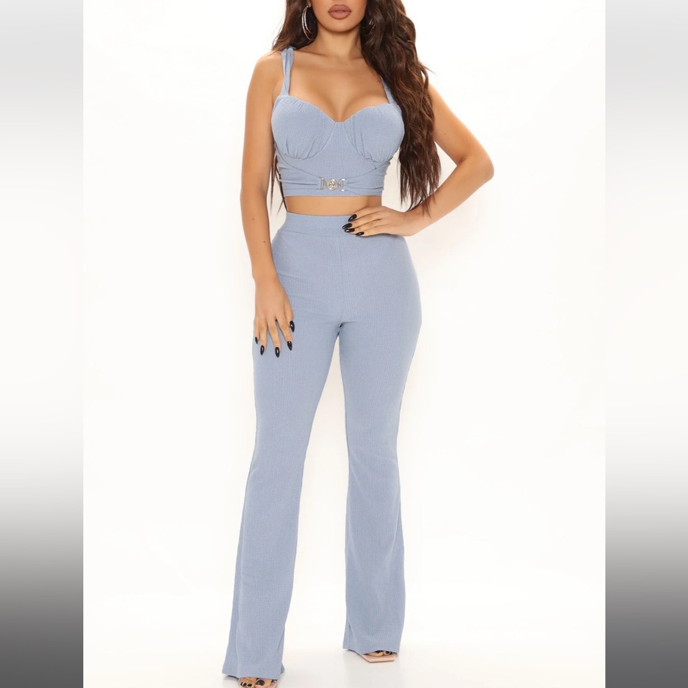 NWT Matching Set - Light Blue Top and Pants Size Small - Picture 2 of 6
